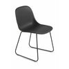 Muuto Fiber Side Chair Made Of Recycled Plastic Sled Base, Black/Black