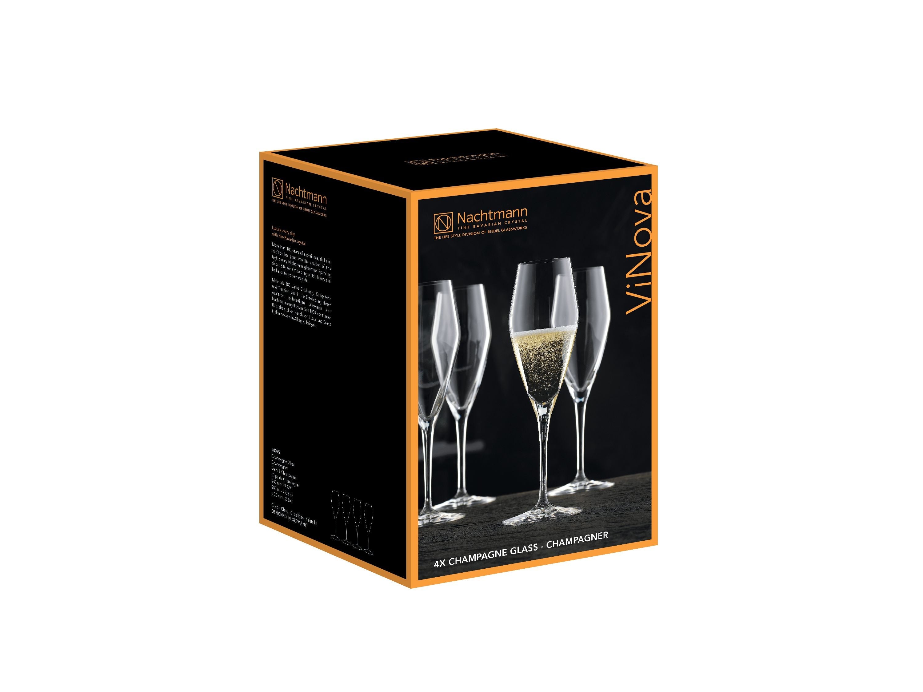 Nachtmann Vi Nova Champagne Glass 280 Ml, Set Of 4