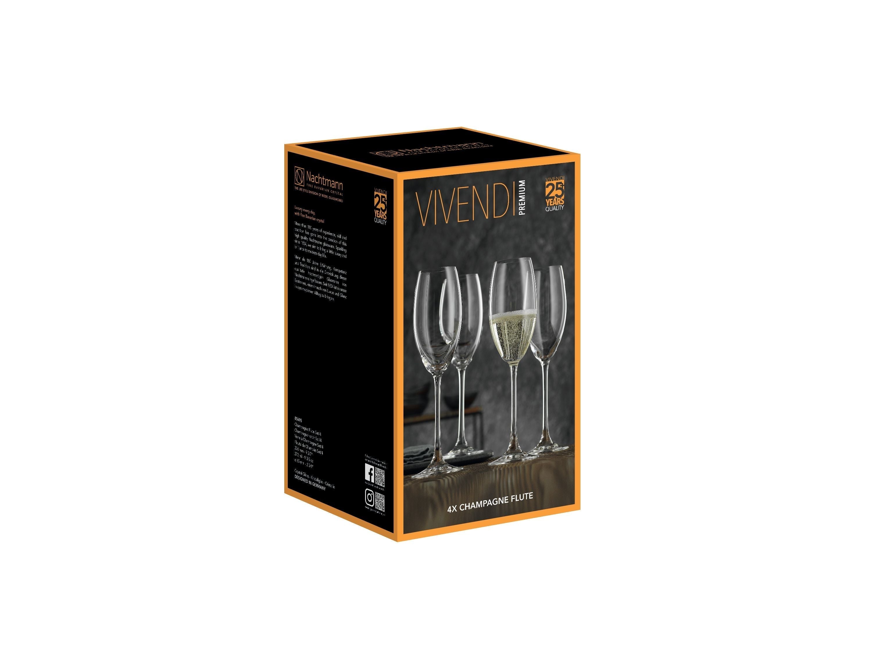 Nachtmann Vivendi Premium Champagne Goblet 272 Ml, Set Of 4