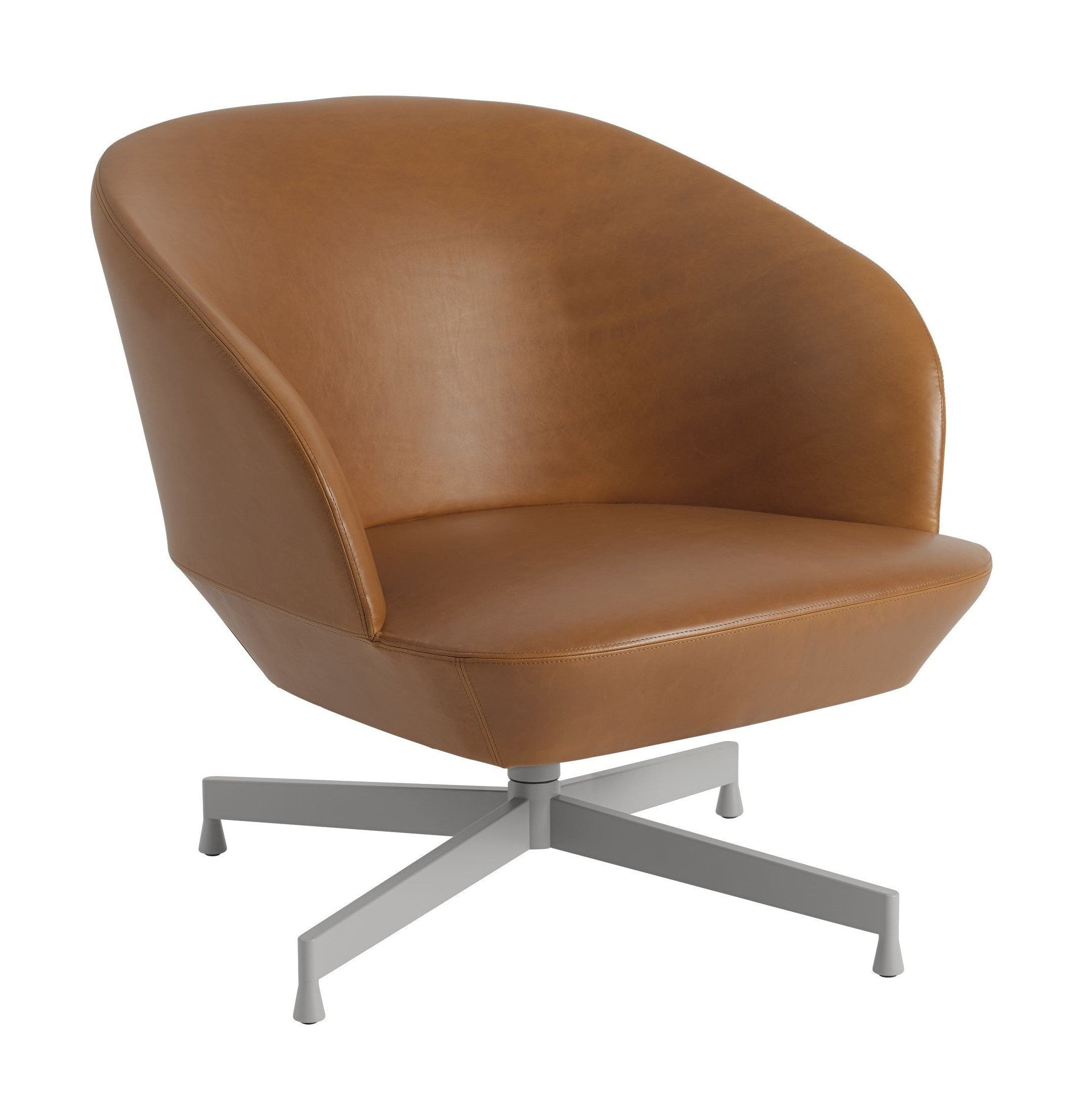 Muuto Oslo Lounge Chair Refine Leather, Cognac