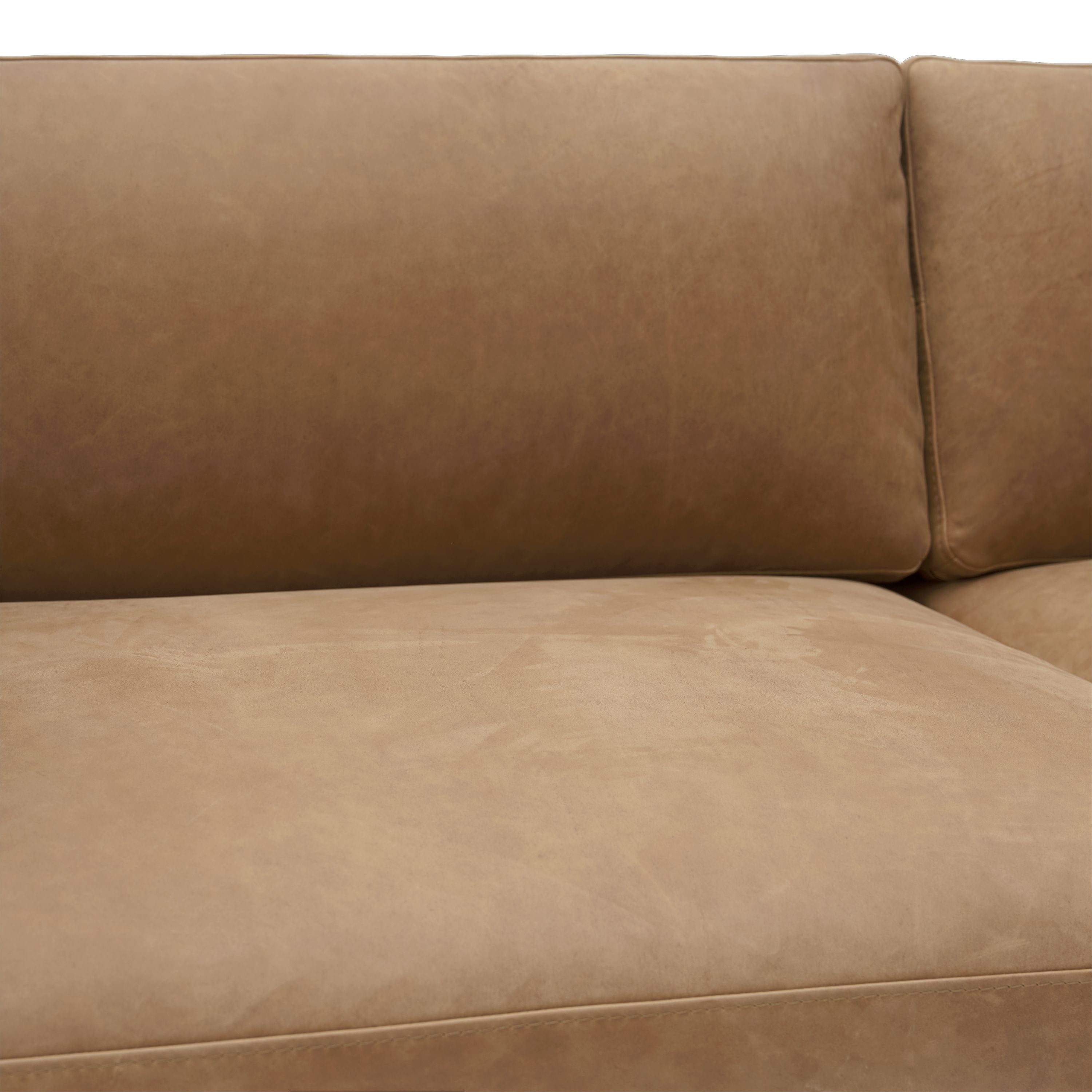 Muuto Outline Sofa 3 Seater Grace Leather, Camel/Aluminum