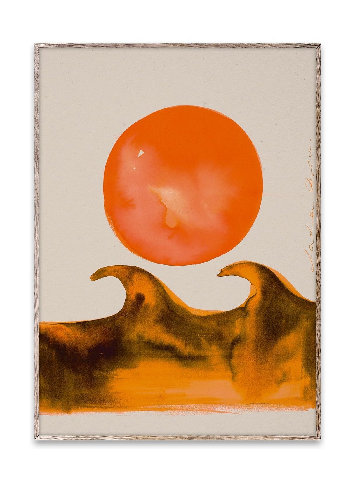 Paper Collective Sunset Waves Poster, 50x70 Cm