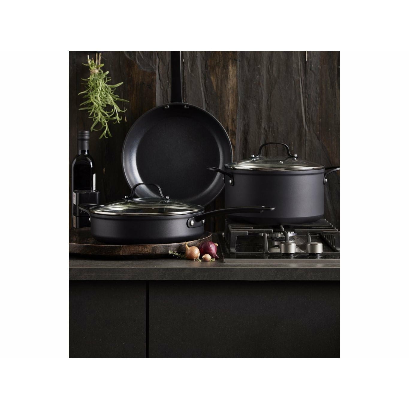 Pillivuyt Gourmet Arc Pot With Glass Lid ø 24 Cm, Black