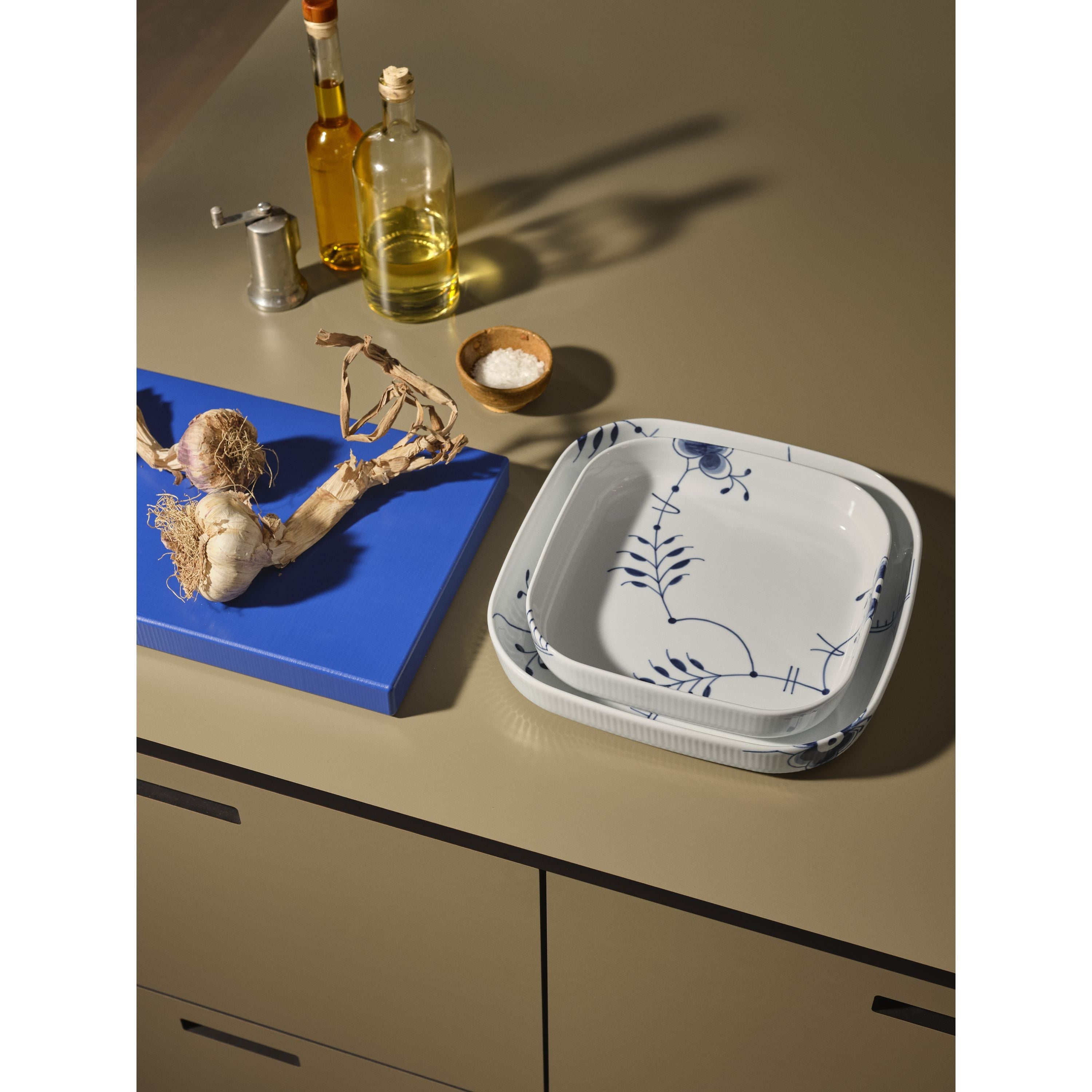 Royal Copenhagen Blue Fluted Mega Square Ovenware, 30x30 Cm