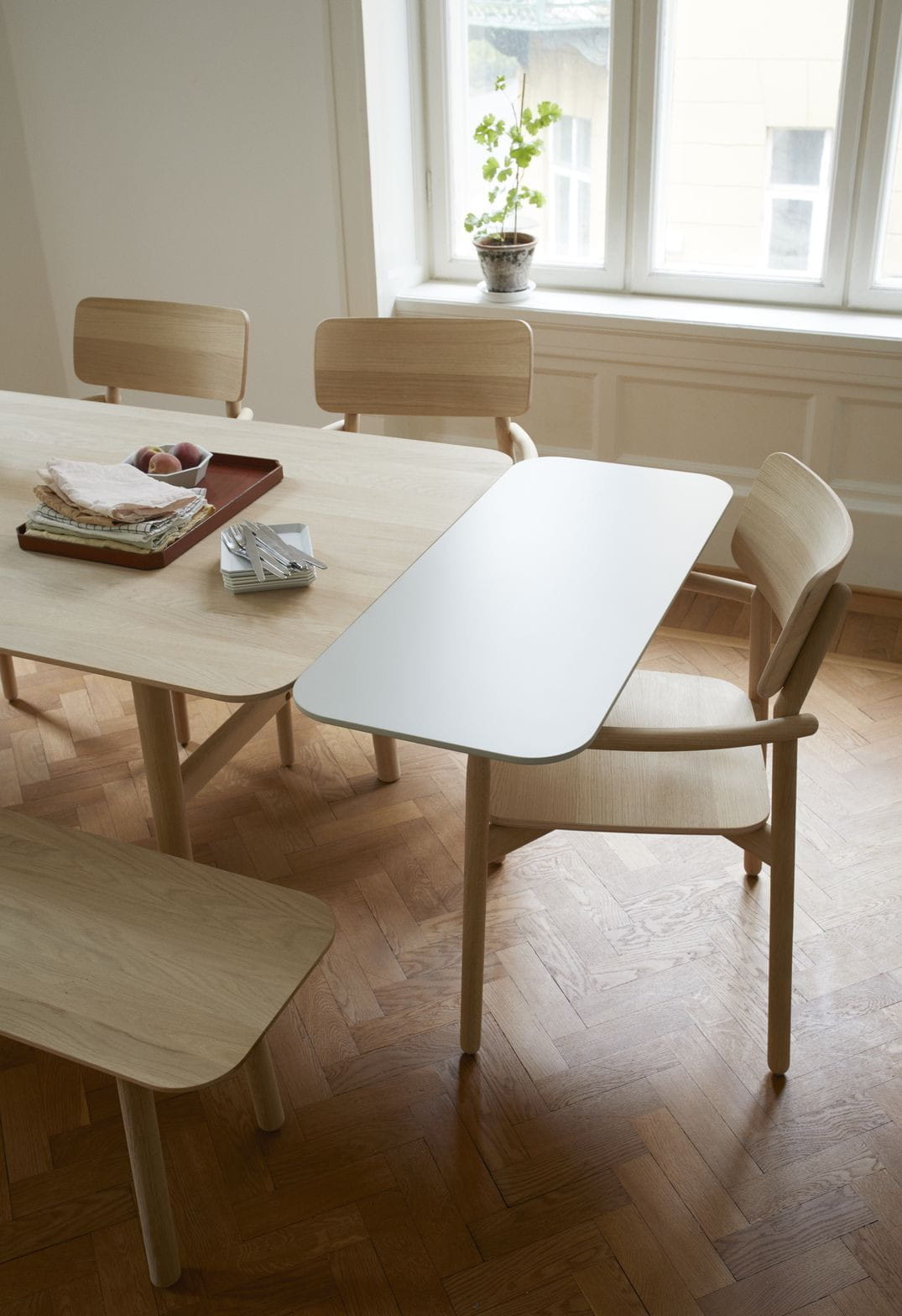 Skagerak Hven Bench, Oak Soaped White Pigmented