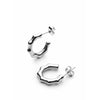 Skultuna Bambou Petit Earrings Polished Steel, ø1,5 Cm