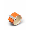 Skultuna Clasp Leather Strap Leather/Polished Steel 38 Mm L 17 & 18 Cm, Orange