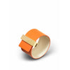 Skultuna Clasp Leather Strap Leather/Gold Plated 38 Mm L 17 & 18 Cm, Orange