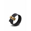 Skultuna Clasp Rivets Thin Bracelet Gold Plated 23 Mm L 17 & 18 Cm, Black