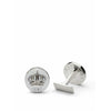 Skultuna Crown Silver Cufflink ø1,7 Cm, Ivory White