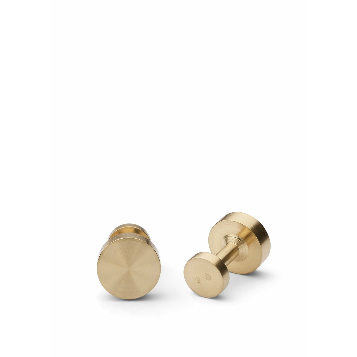 Skultuna Icon Cufflink Model 1 316 L Steel Matt Gold Plated, ø1,5 Cm