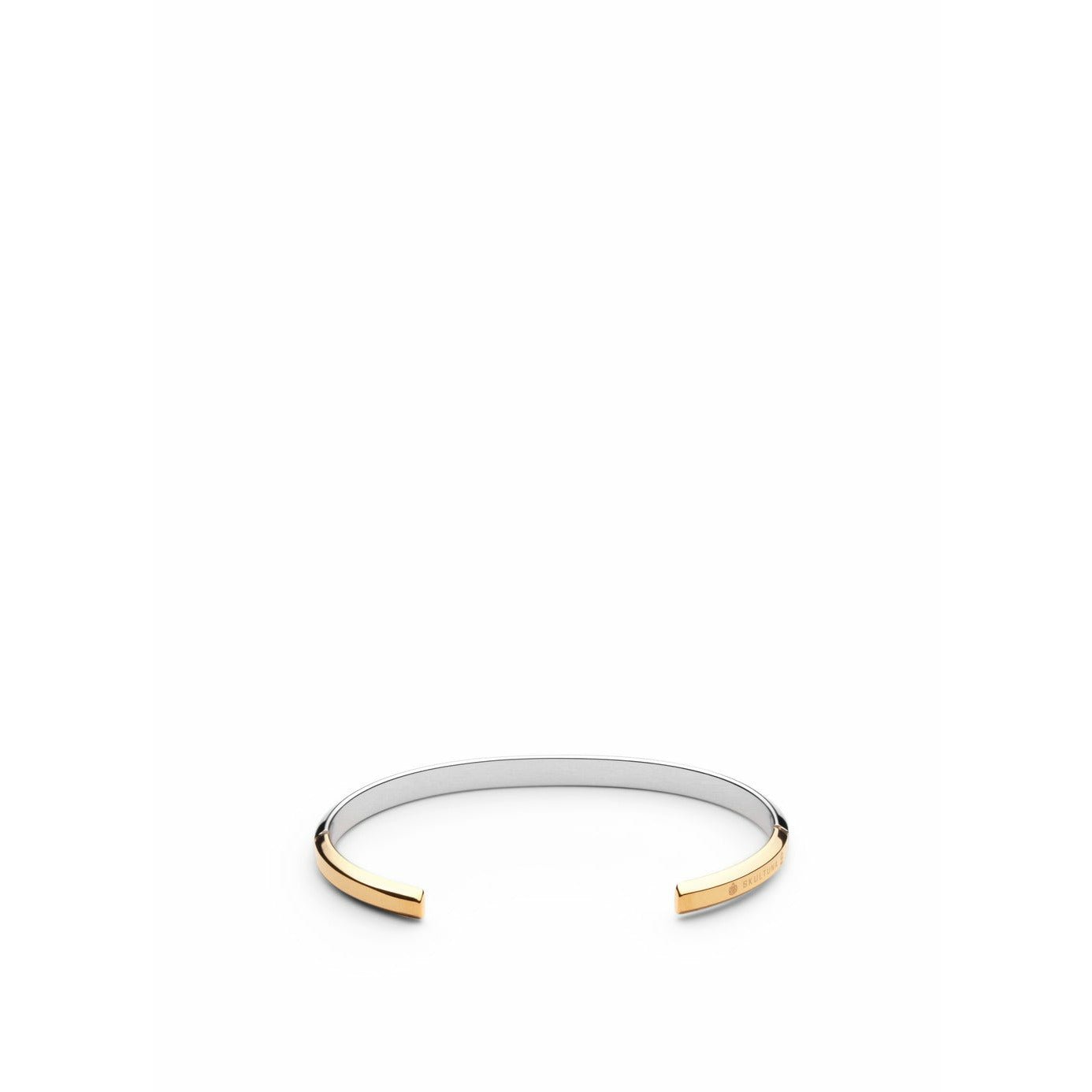 Skultuna Icon Thin Bracelet Large Polished Steel/Gold Plated, ø18,5 Cm