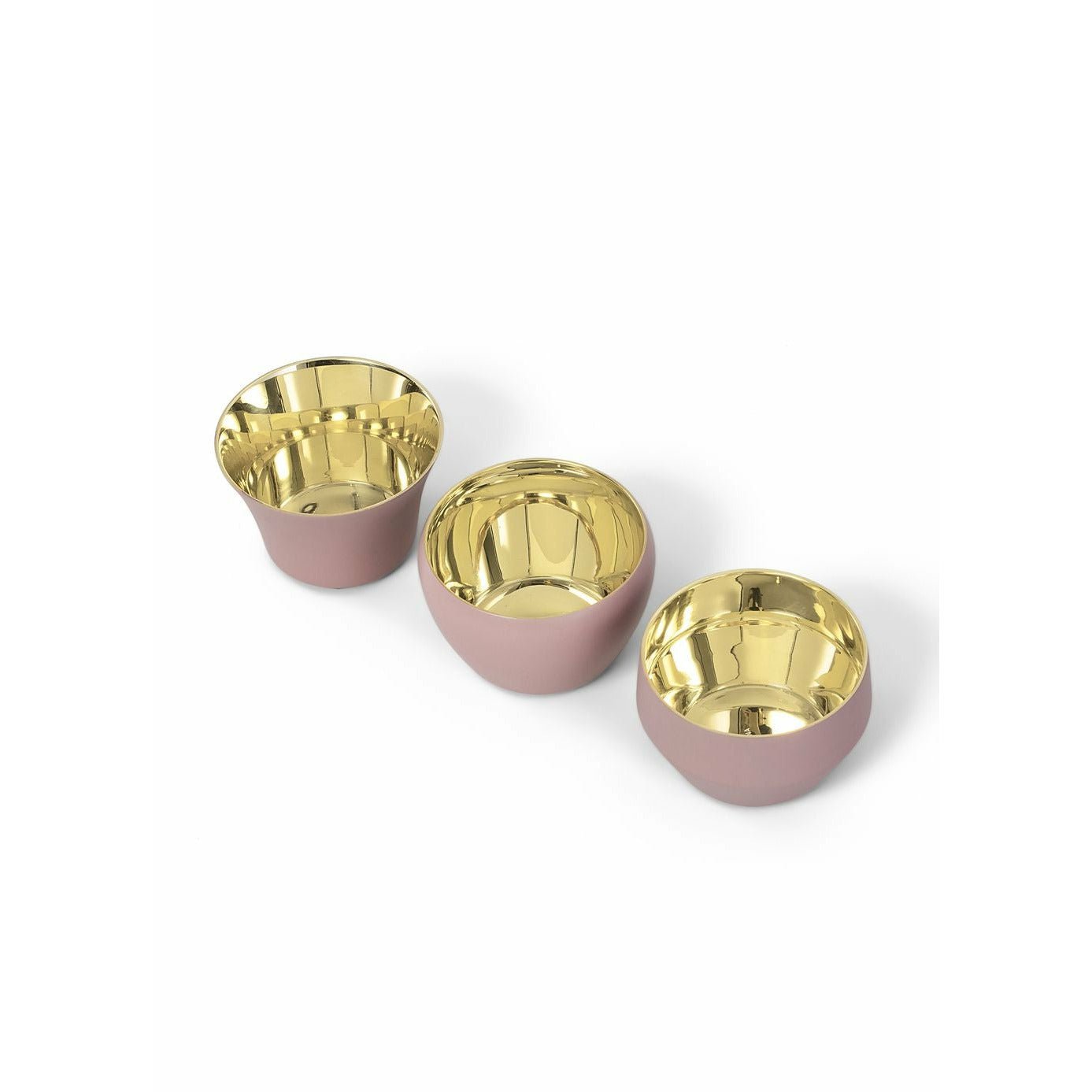 Skultuna Kin Tealight Holder Set Of 3, Dusty Pink