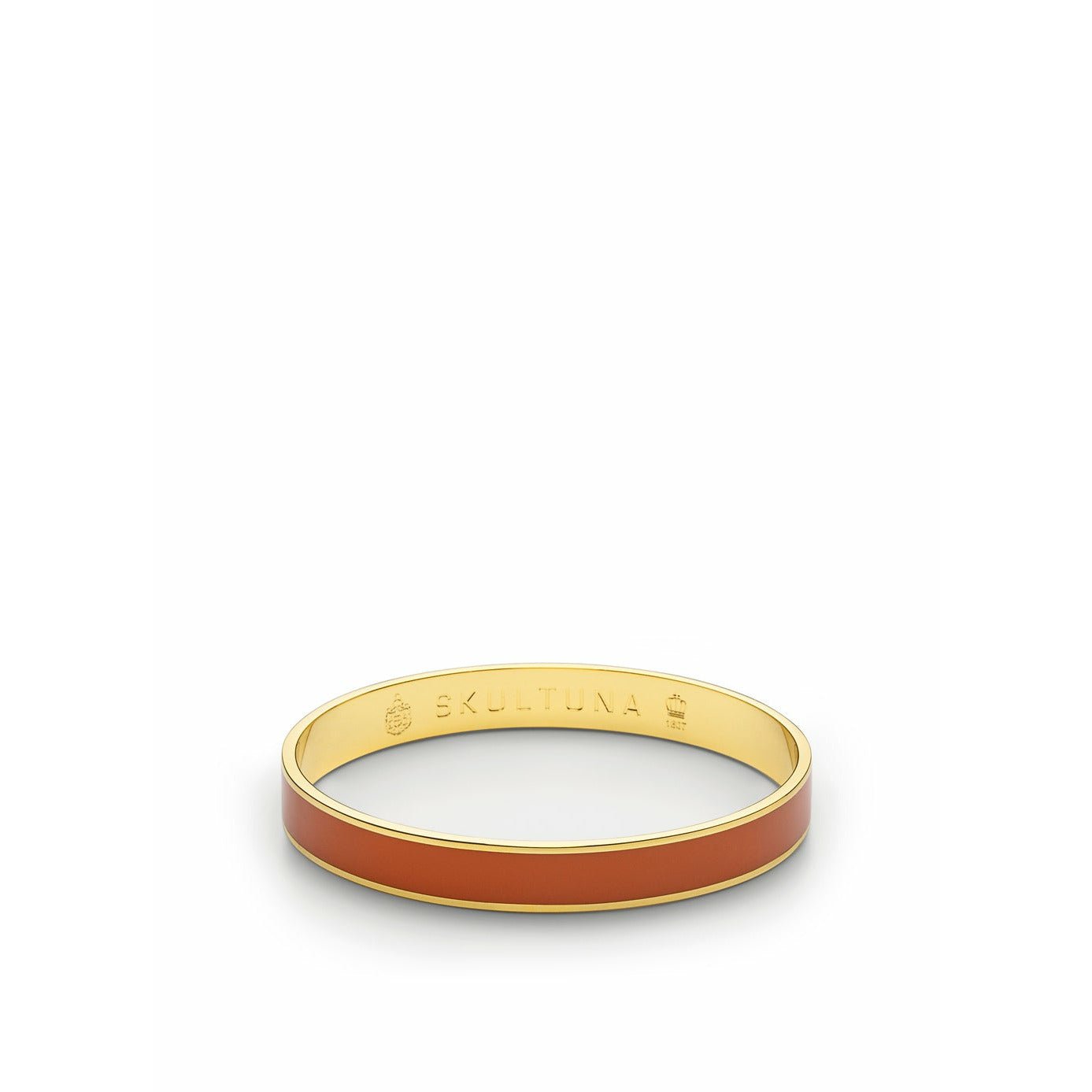 Skultuna Plain Bangle With Lock Small ø14,5 Cm, Orange