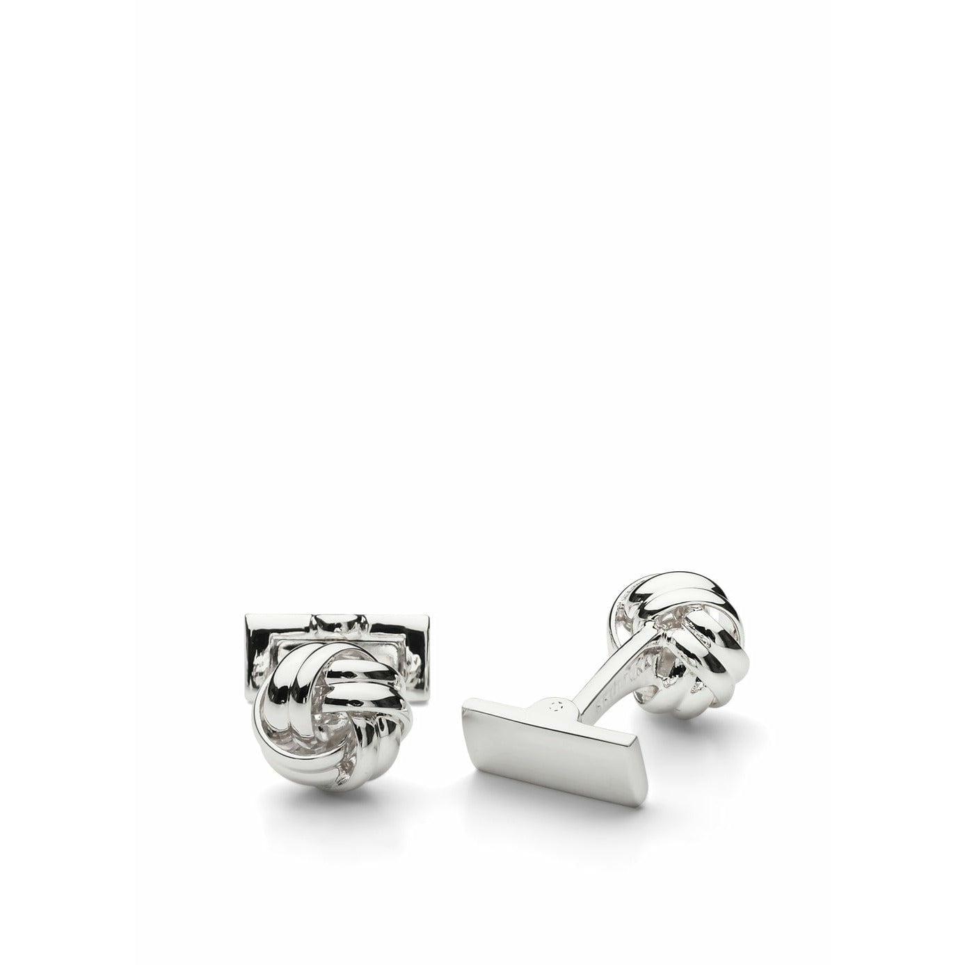 Skultuna The Black Tie Cufflink Knot, Silver Plated