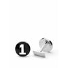 Skultuna The Racer Cufflink ø1,7 Cm, Black/White