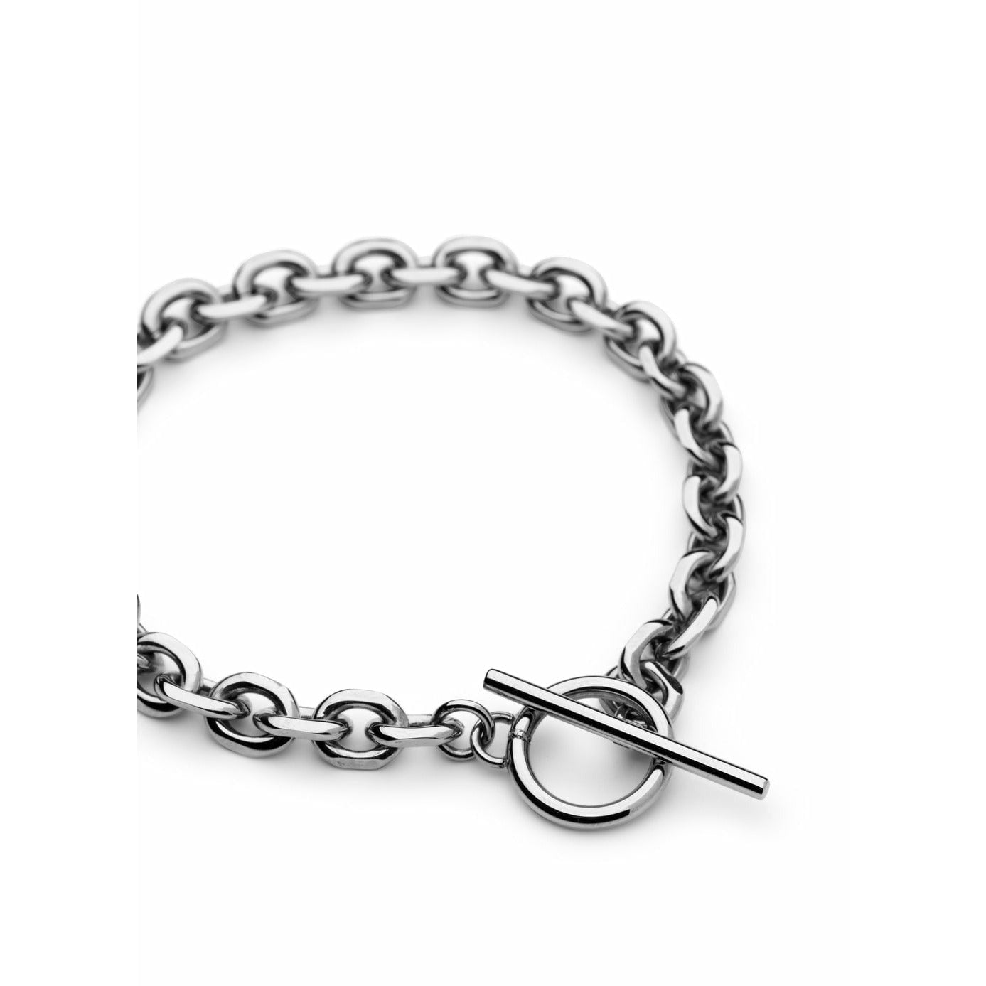 Skultuna Unité Chain Bracelet Medium Polished Steel, ø16,5 Cm