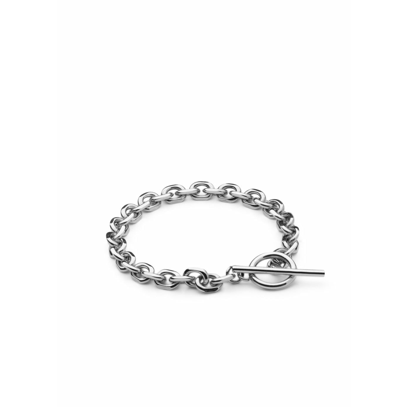 Skultuna Unité Chain Bracelet Medium Polished Steel, ø16,5 Cm