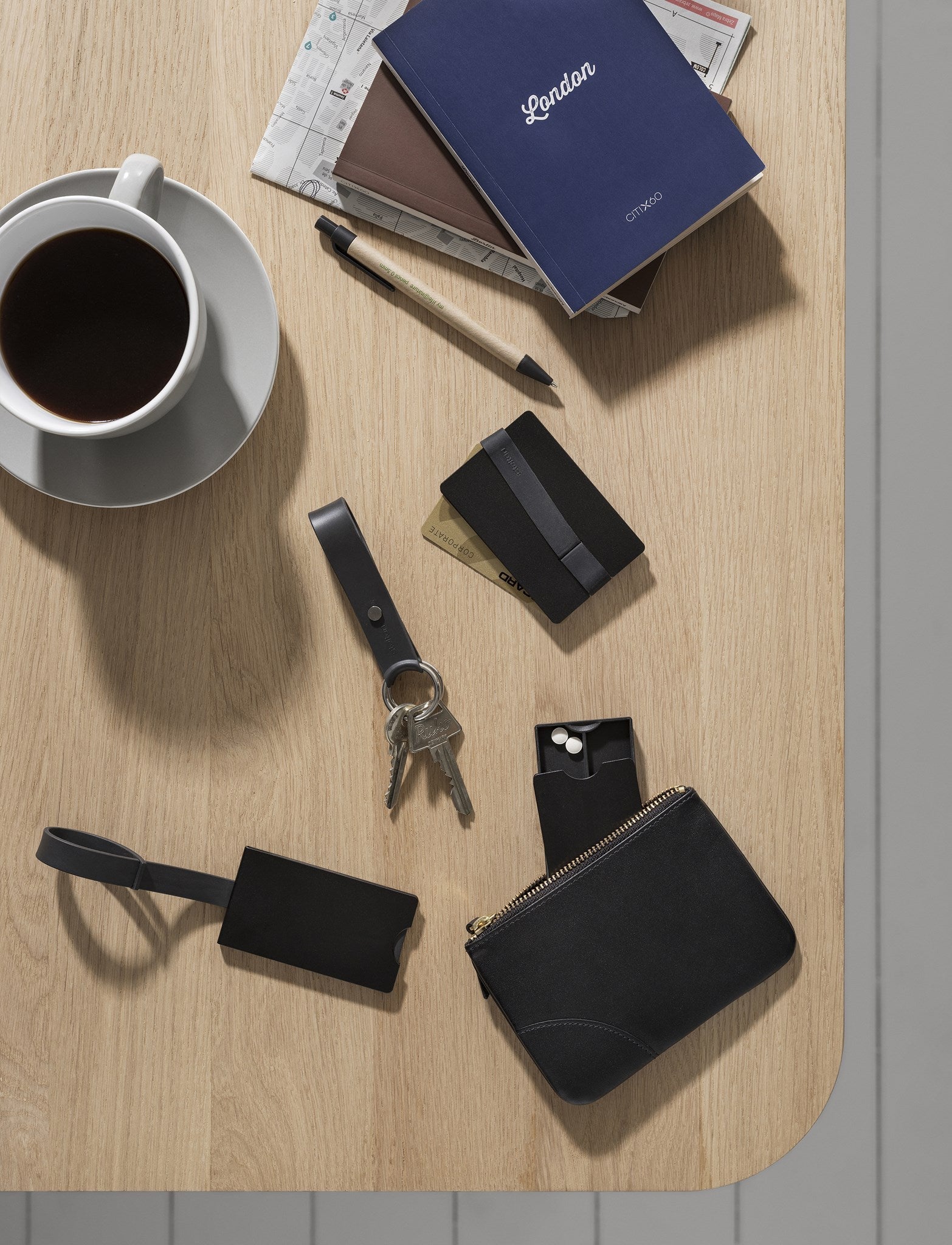 Stelton Companion Card Holder, Black