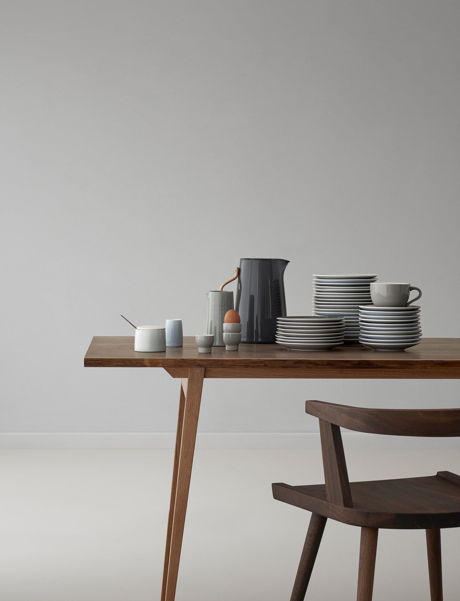 Stelton Emma Plate Set Of 2 ø 18 Cm, Grey