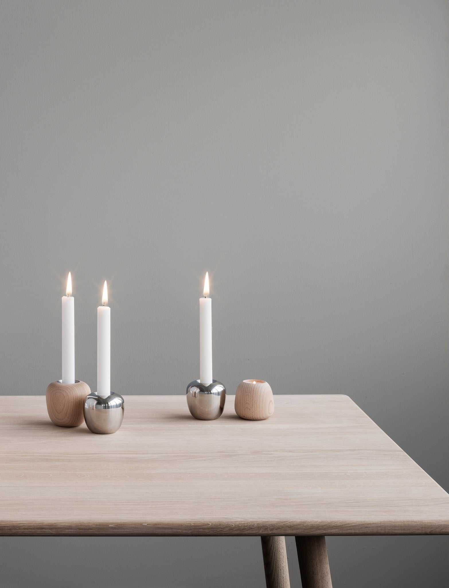 Stelton Ora Candlestick 6,5 Cm, Beech Wood