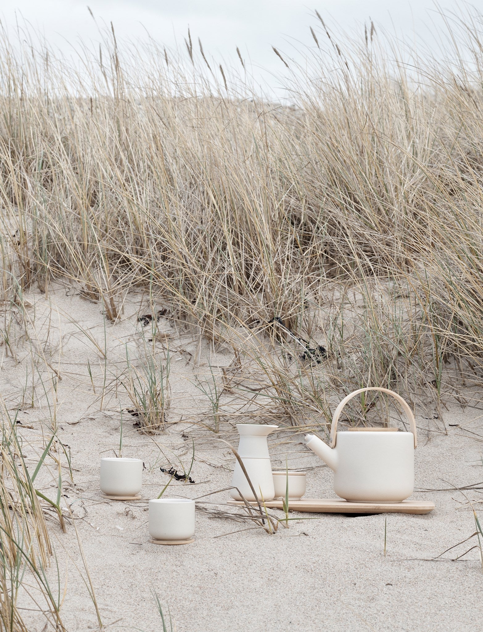 Stelton Theo Mug With Coaster 0,2 L, Sand