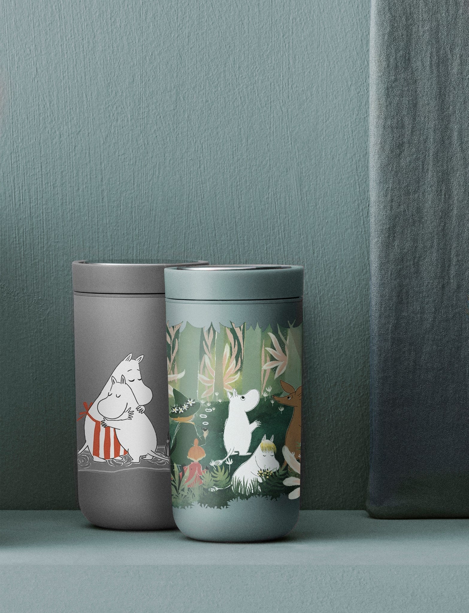 Stelton To Go Click Thermo Mug 0,2 L, Moomin Soft Dusty Green