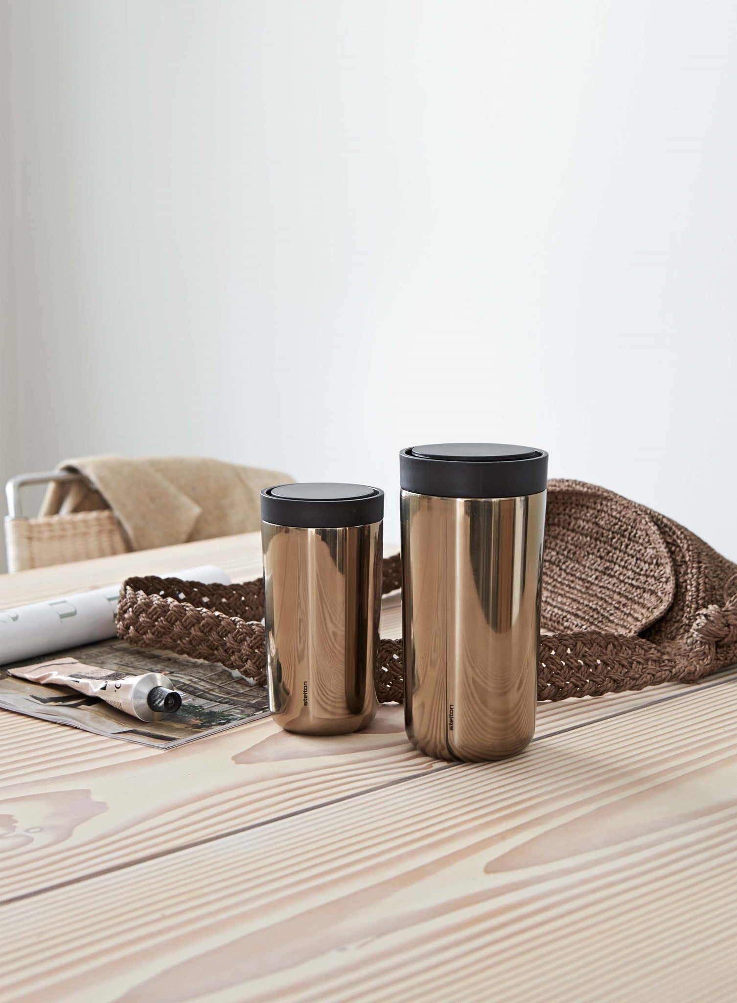 Stelton To Go Click Thermo Mug 0,4 L, Dark Gold