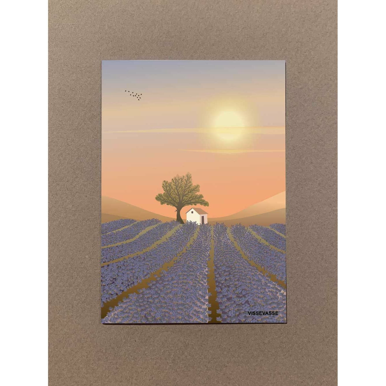 Vissevasse Lavender Field Mini Card, A7