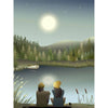 Vissevasse Moonlight With You Poster, 30x40 Cm