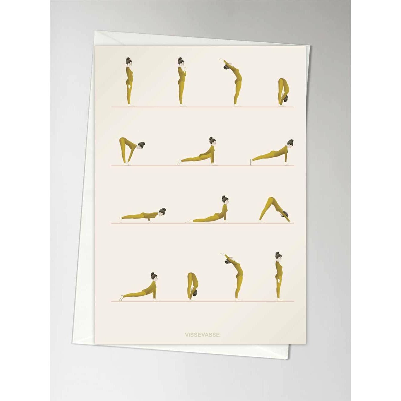 Vissevasse Sun Salutation Greeting Card, A6