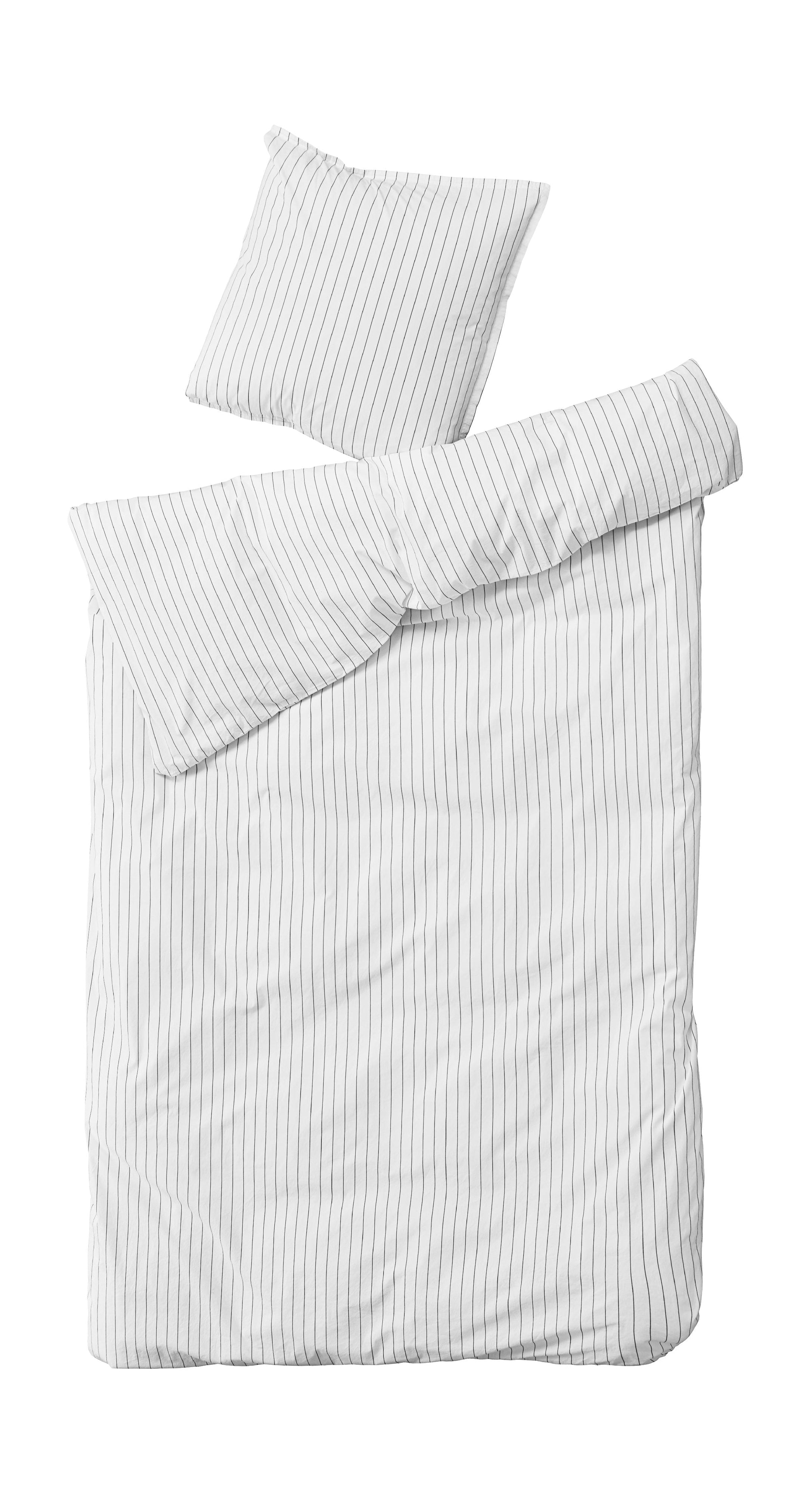 By Nord Dagny Bed Linen Set 210x150 Cm, Snow With Coal