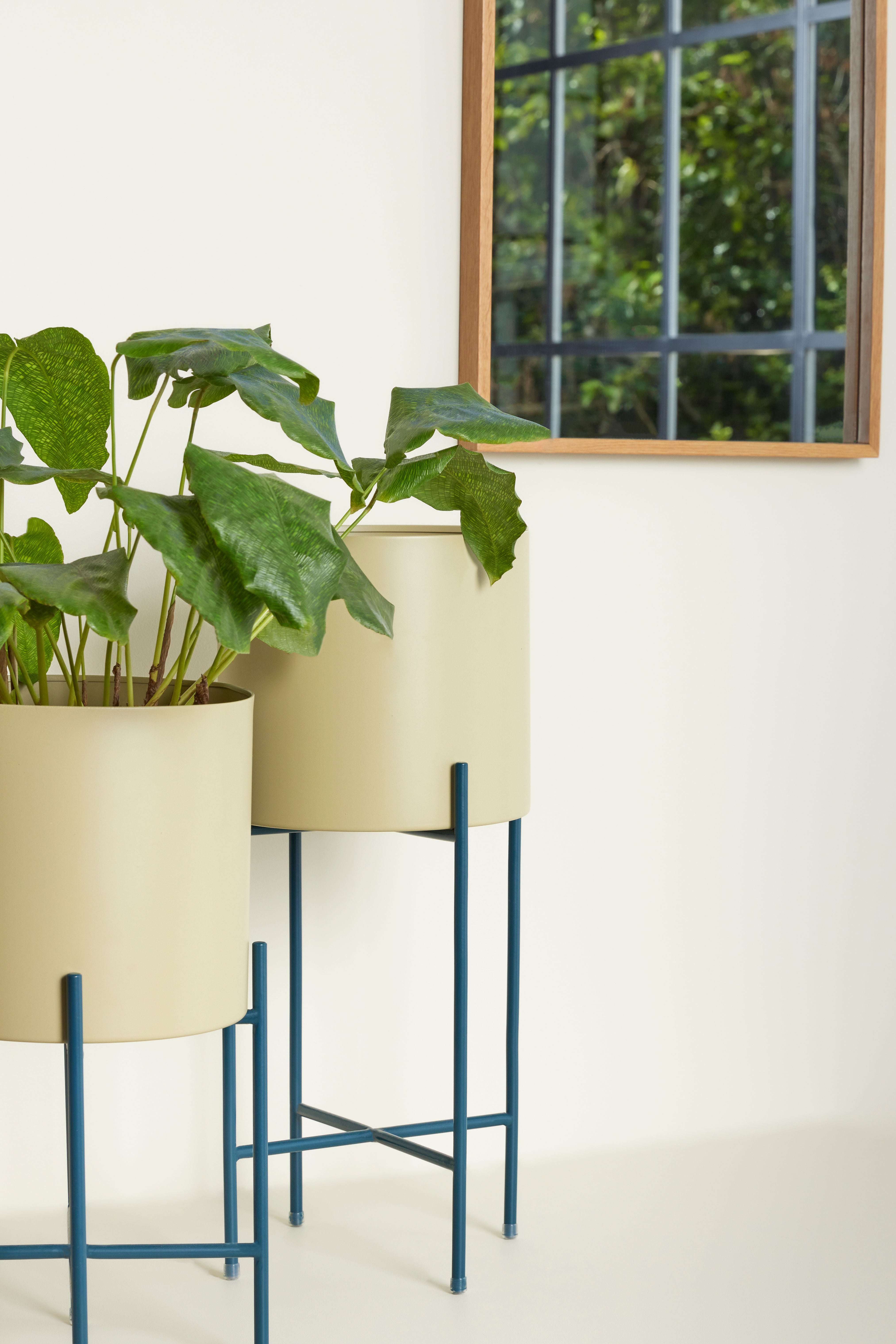 Hübsch Airy Pots Set Of 2, Khaki